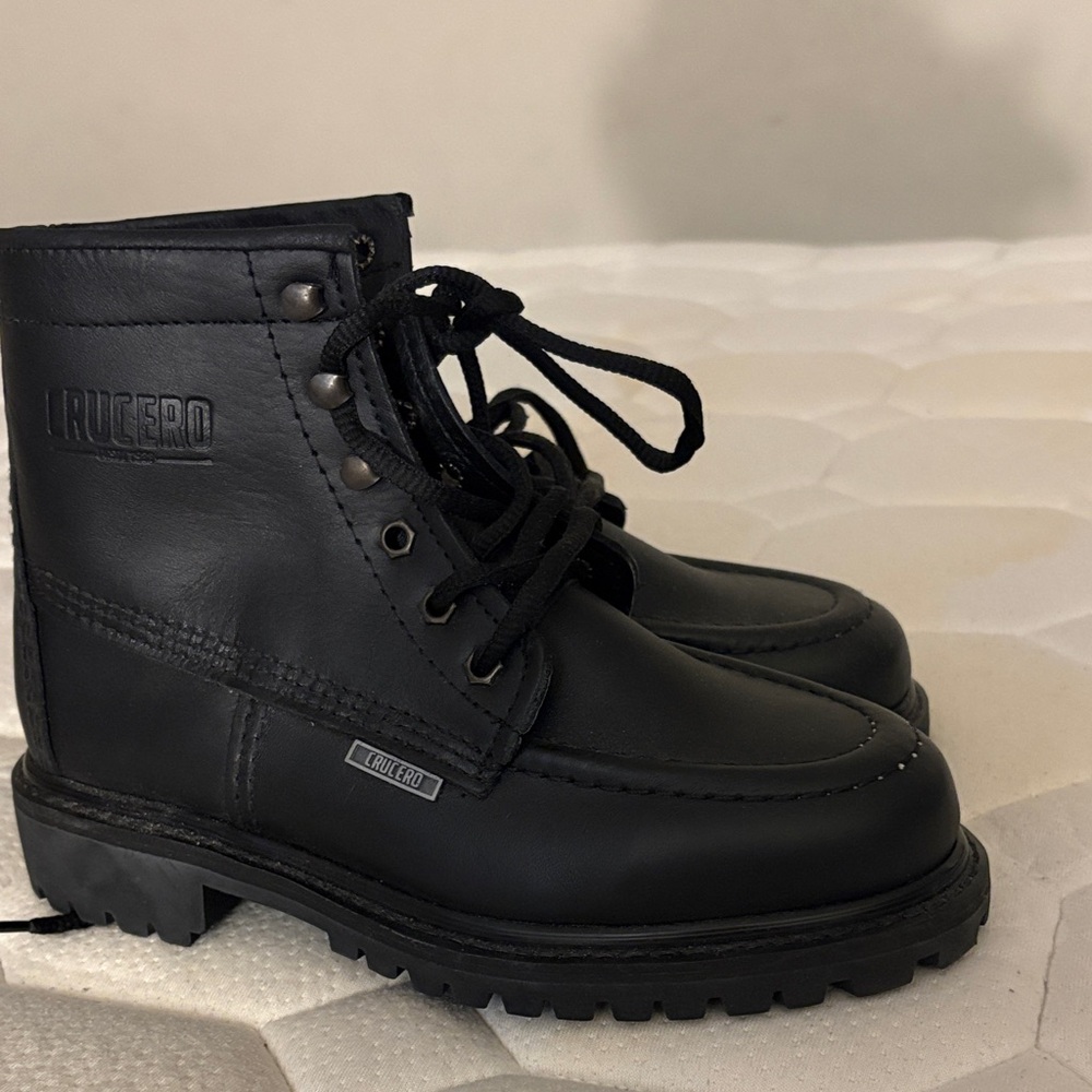 Black Men's Leather Boots Mexican